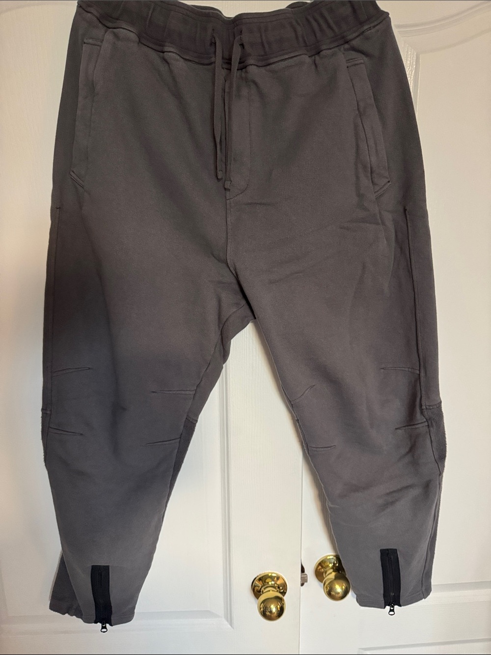 Stone Island Men's Charcoal Drawstring Jogger Pants size large